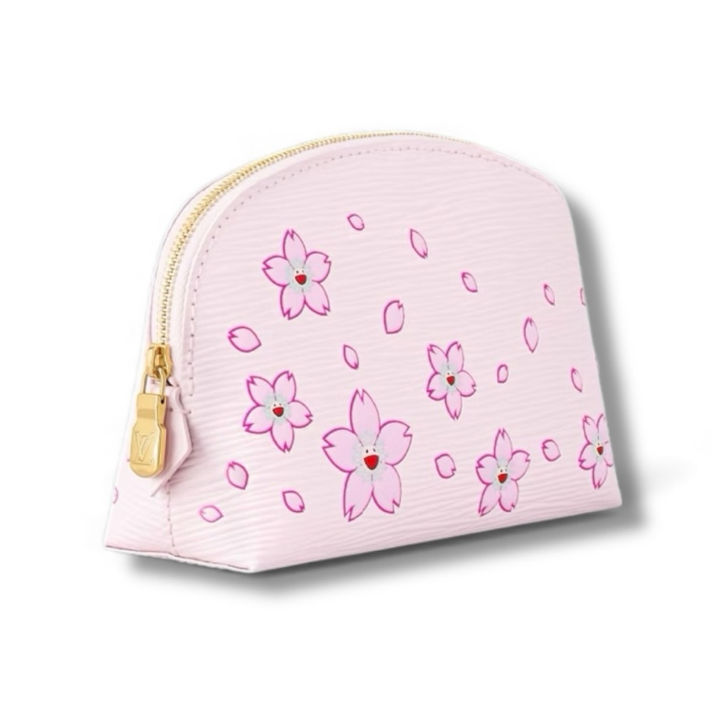 🆕💞LV x MURAKAMI Epi-Grained Leather Cosmetic Pouch Cherry Blossom • SAKURA PINK - Picture 3 of 13